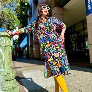 Nooworks Multicolor Graphic Dress